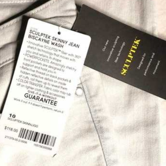 Athleta Jeans Sculptek Lt Blue Biscayne 0 24x26.5 Skinny Ankle Stretchy Comfy - Picture 11 of 16